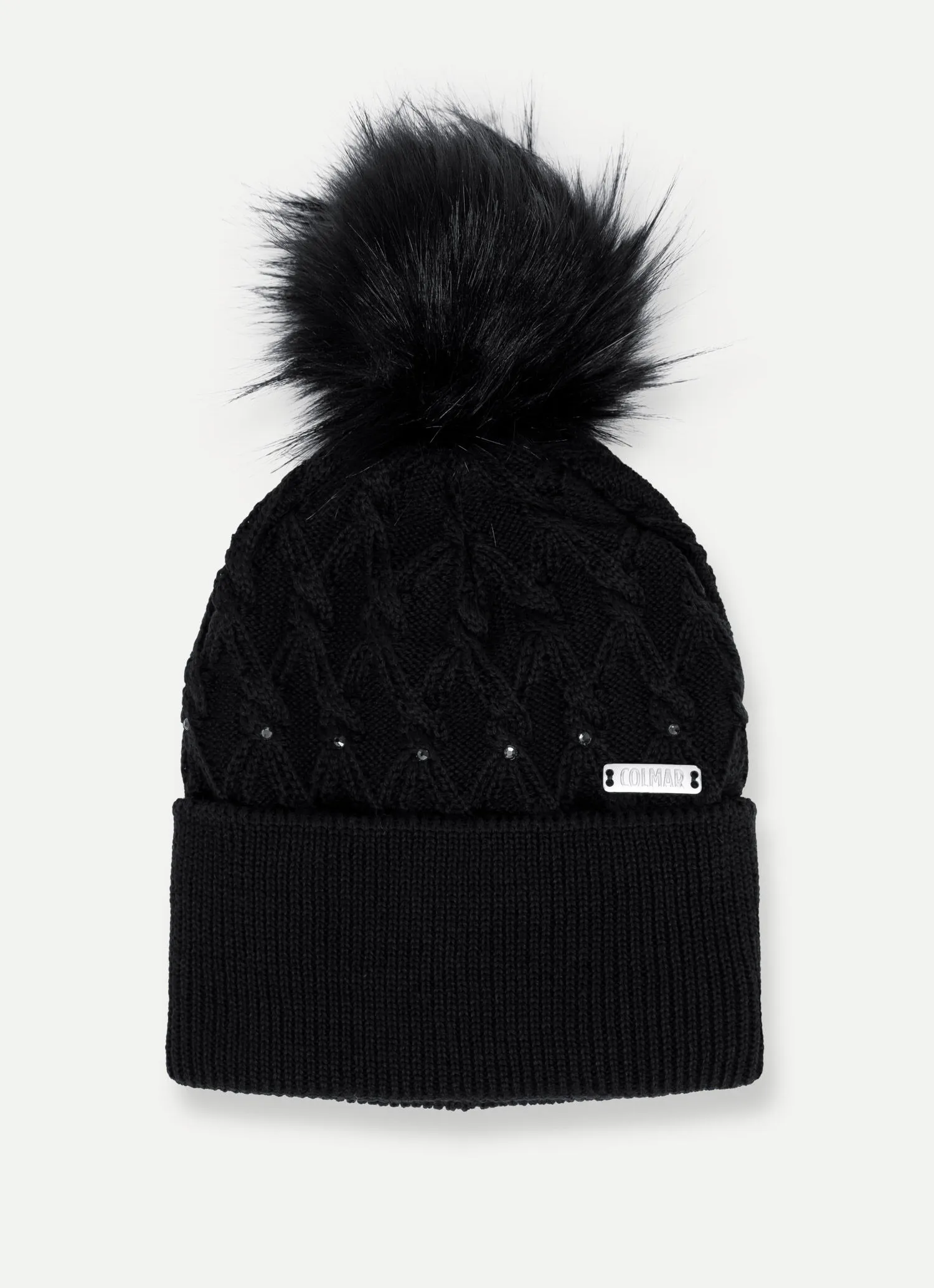 Gorro en mezcla de lana con aplicaciones de strass