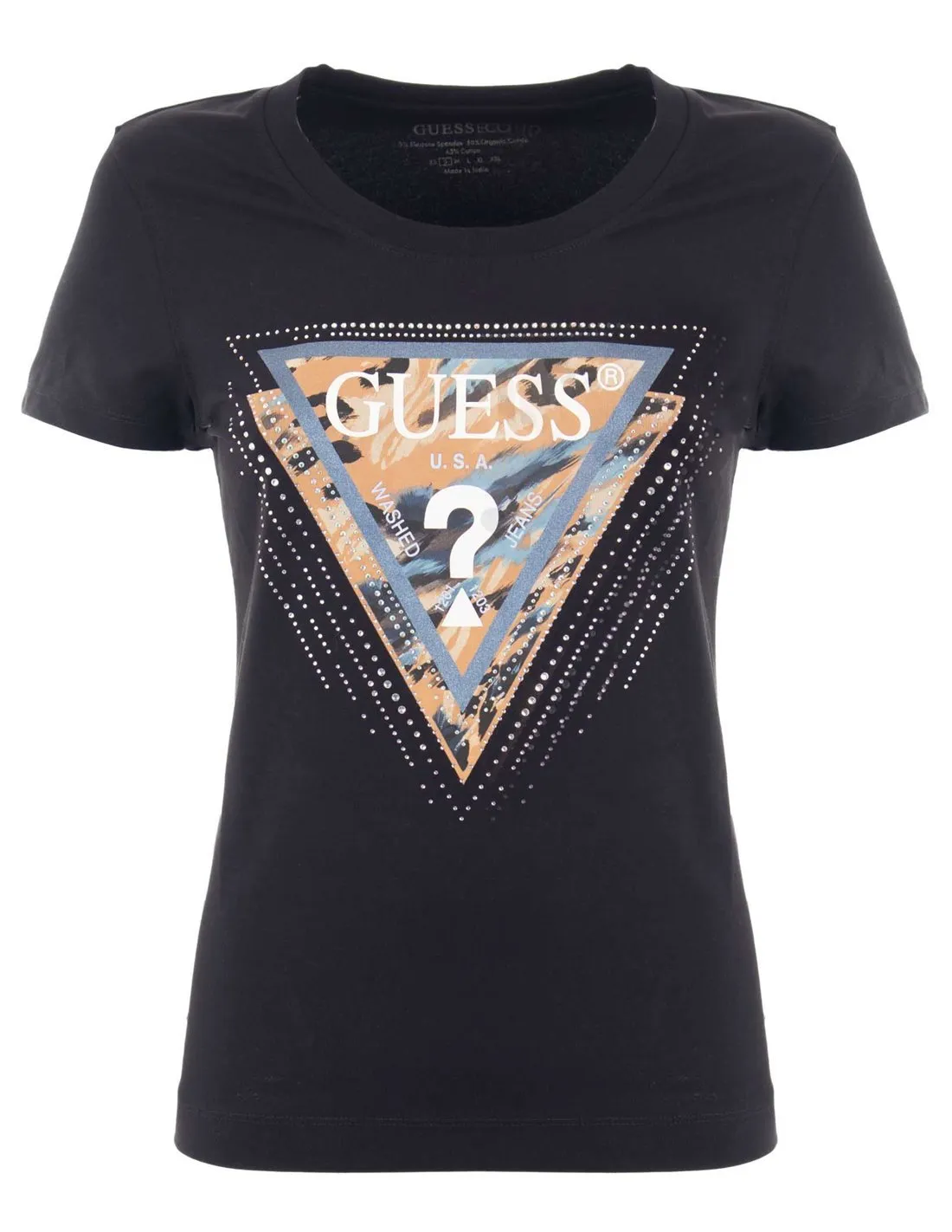 GUESS  CAMISETA NEGRA W4YI15J1314 MUJER