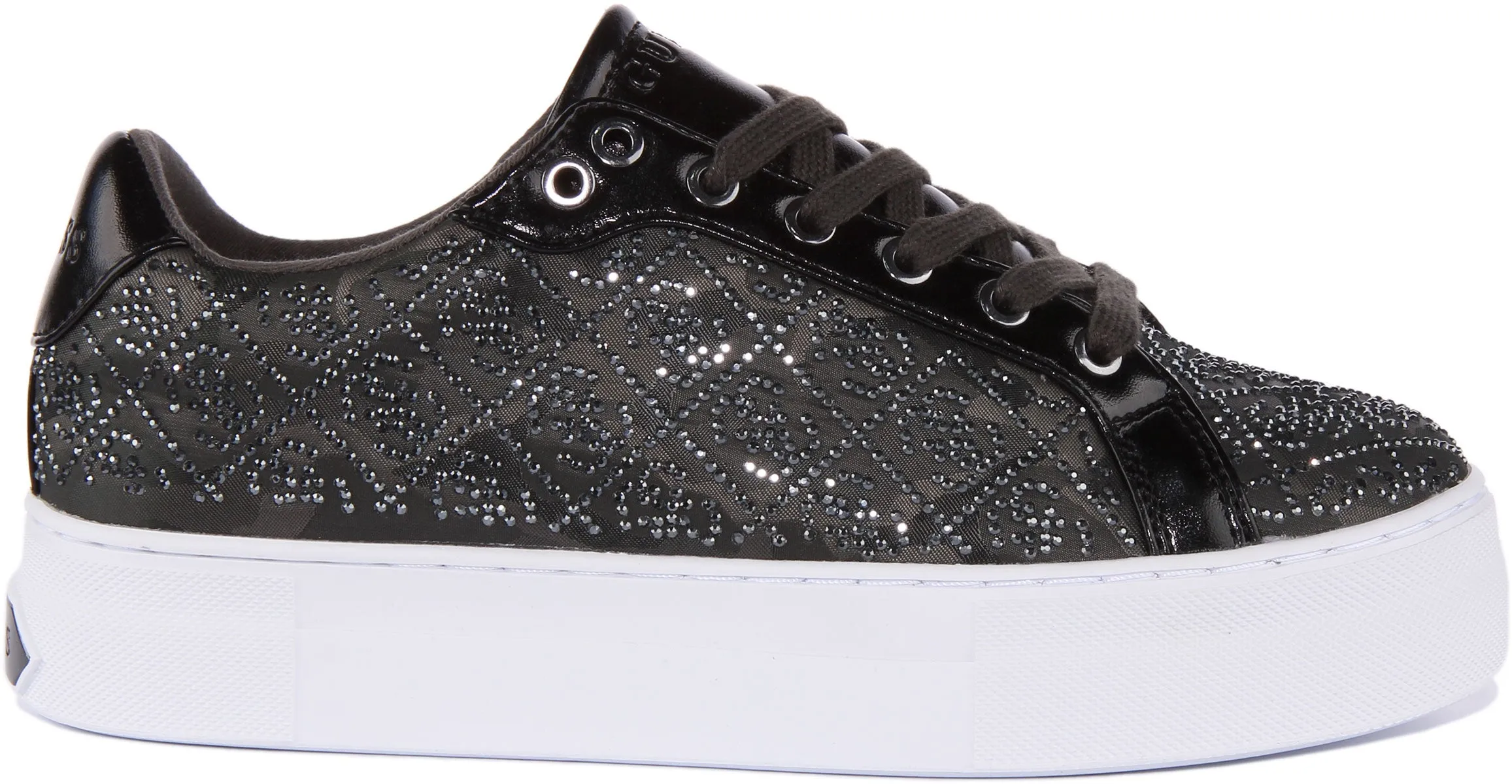 Guess Garmini4 Zapatillas de deporte de plataforma sintética con cordones para mujer en camo verde