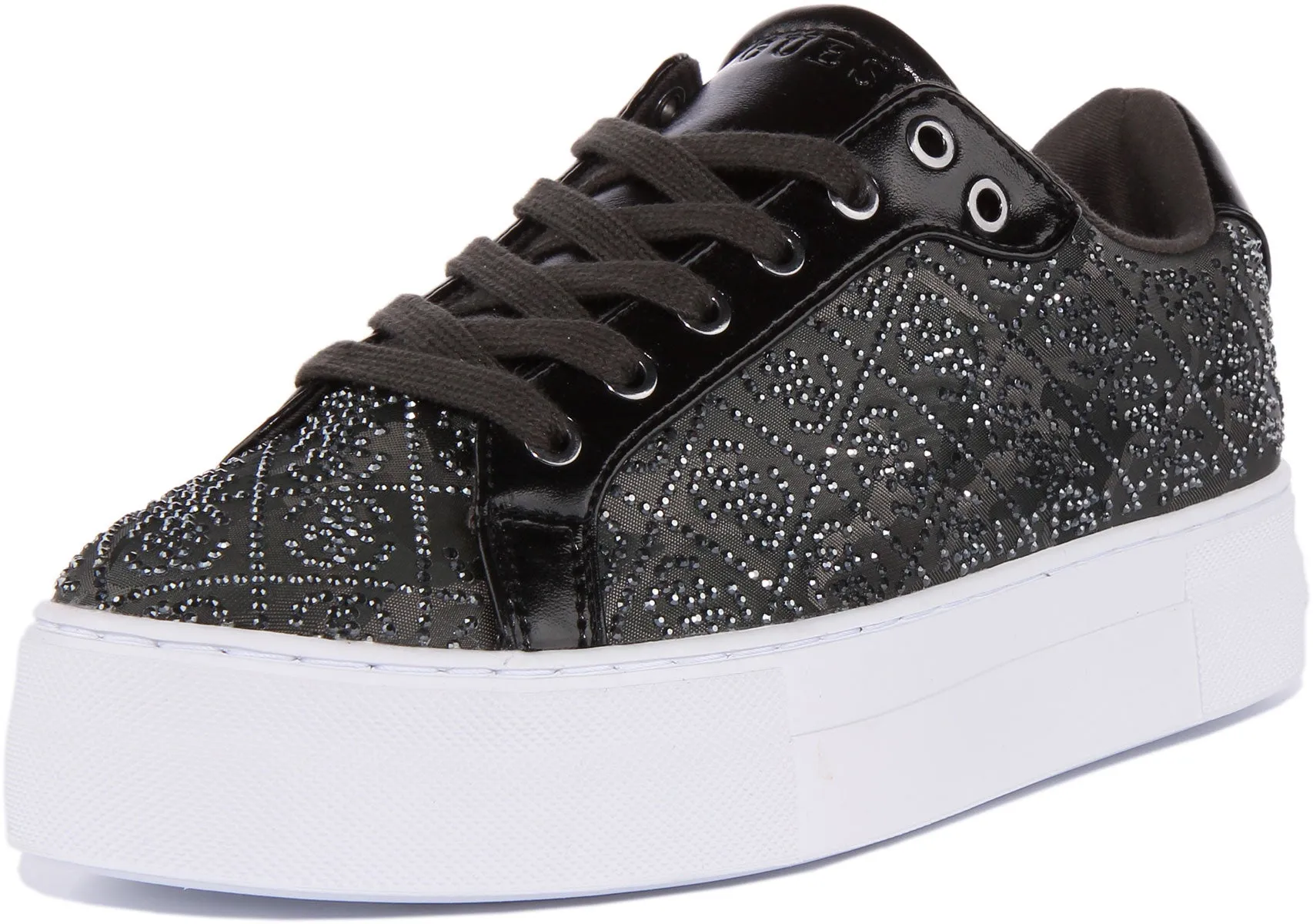 Guess Garmini4 Zapatillas de deporte de plataforma sintética con cordones para mujer en camo verde
