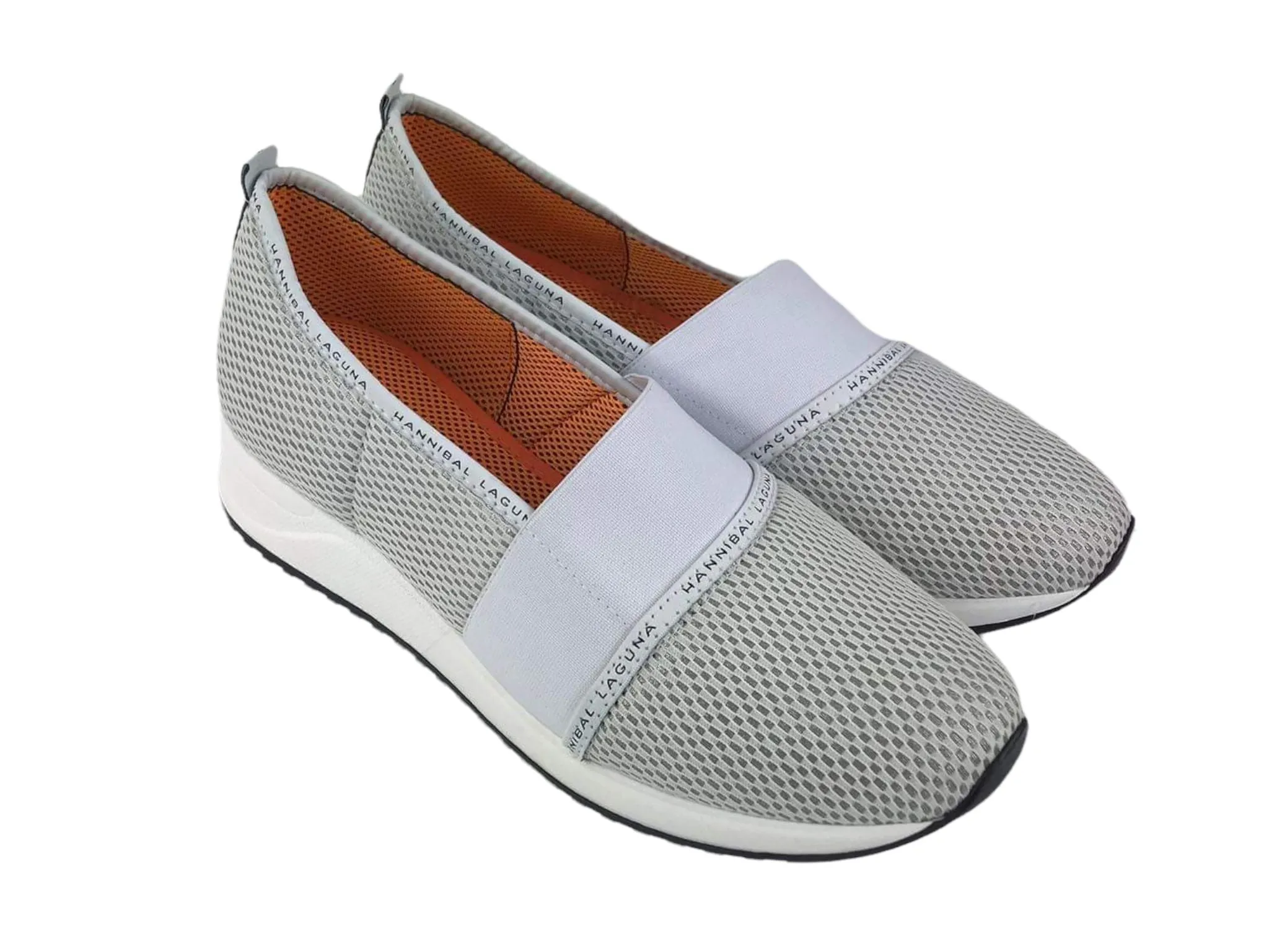 Hannibal Laguna | Tenis sin cordones mujer con elásticos blancos Aloha