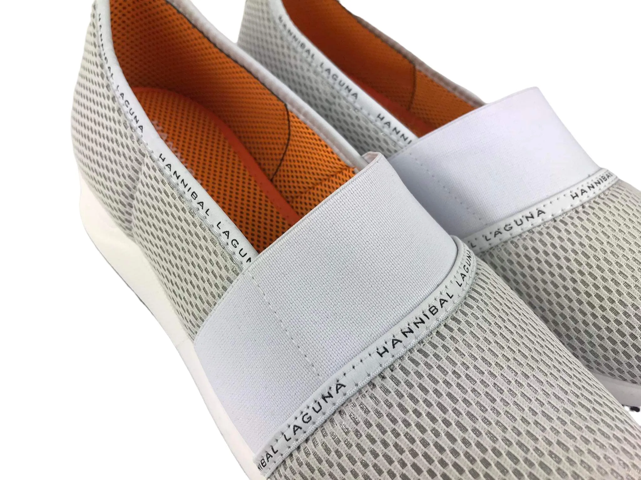 Hannibal Laguna | Tenis sin cordones mujer con elásticos blancos Aloha