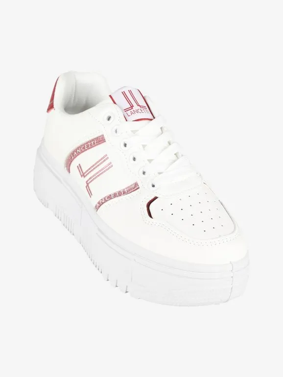 Lancetti Zapatillas de cuña con cordones para mujer.
