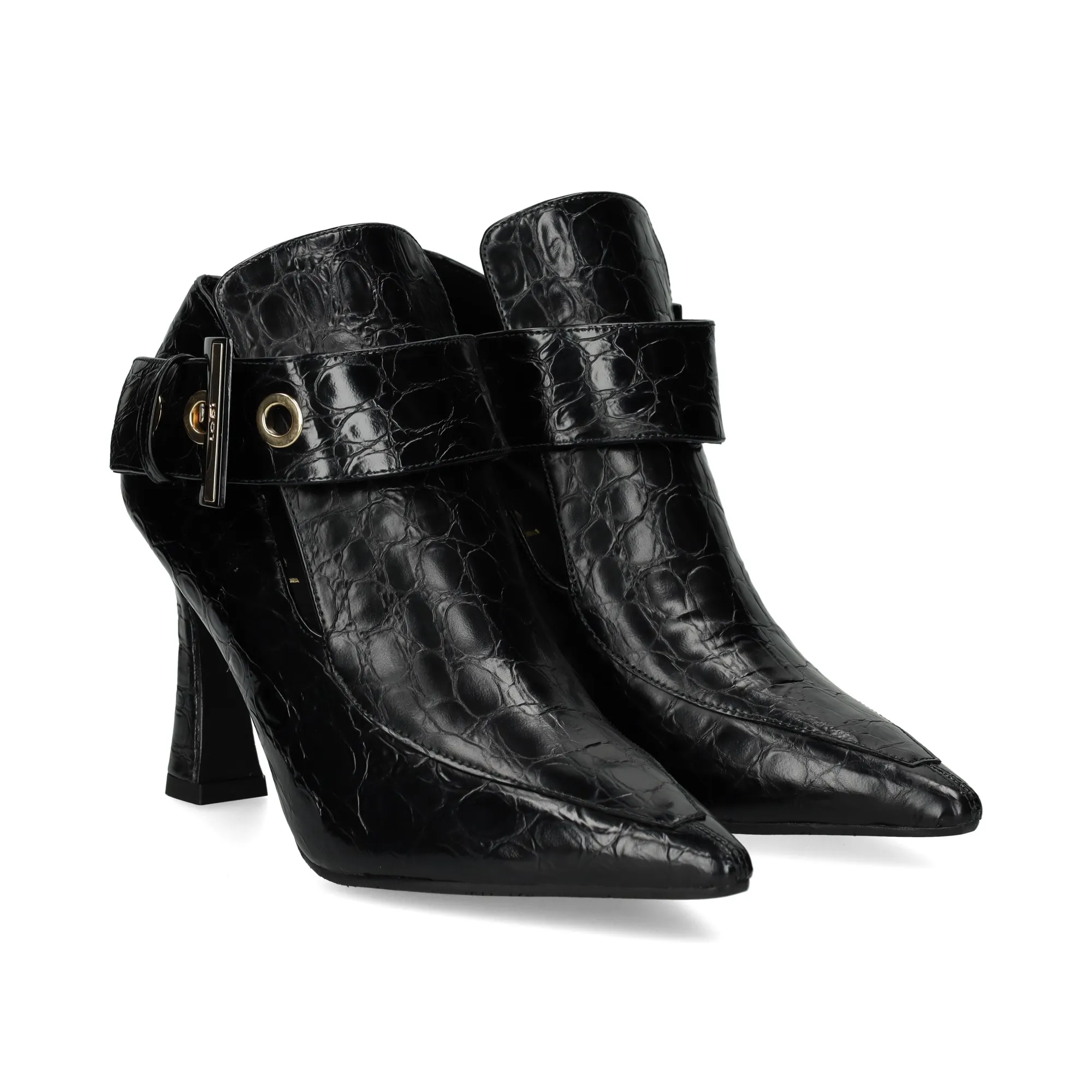 LODI Botines con tacón de Mujer NEGRO