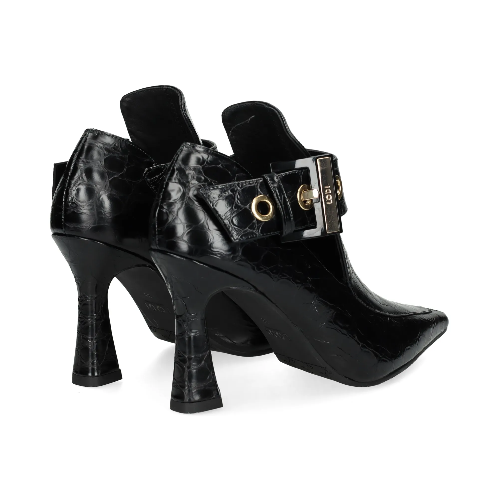LODI Botines con tacón de Mujer NEGRO