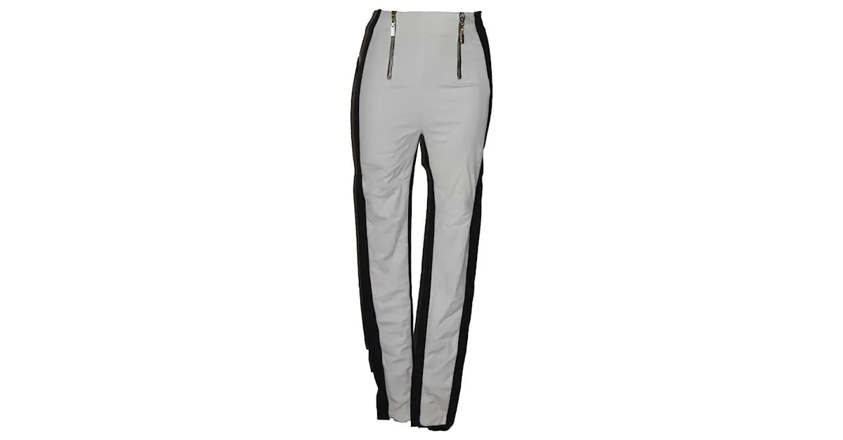 Mangano pantalón delgado Negro Blanco 