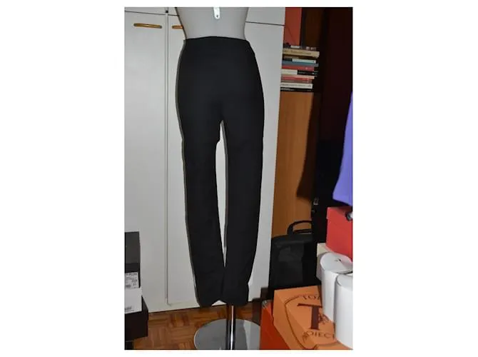 Mangano pantalón delgado Negro Blanco 
