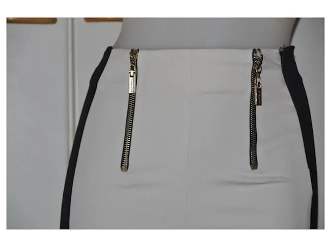 Mangano pantalón delgado Negro Blanco 