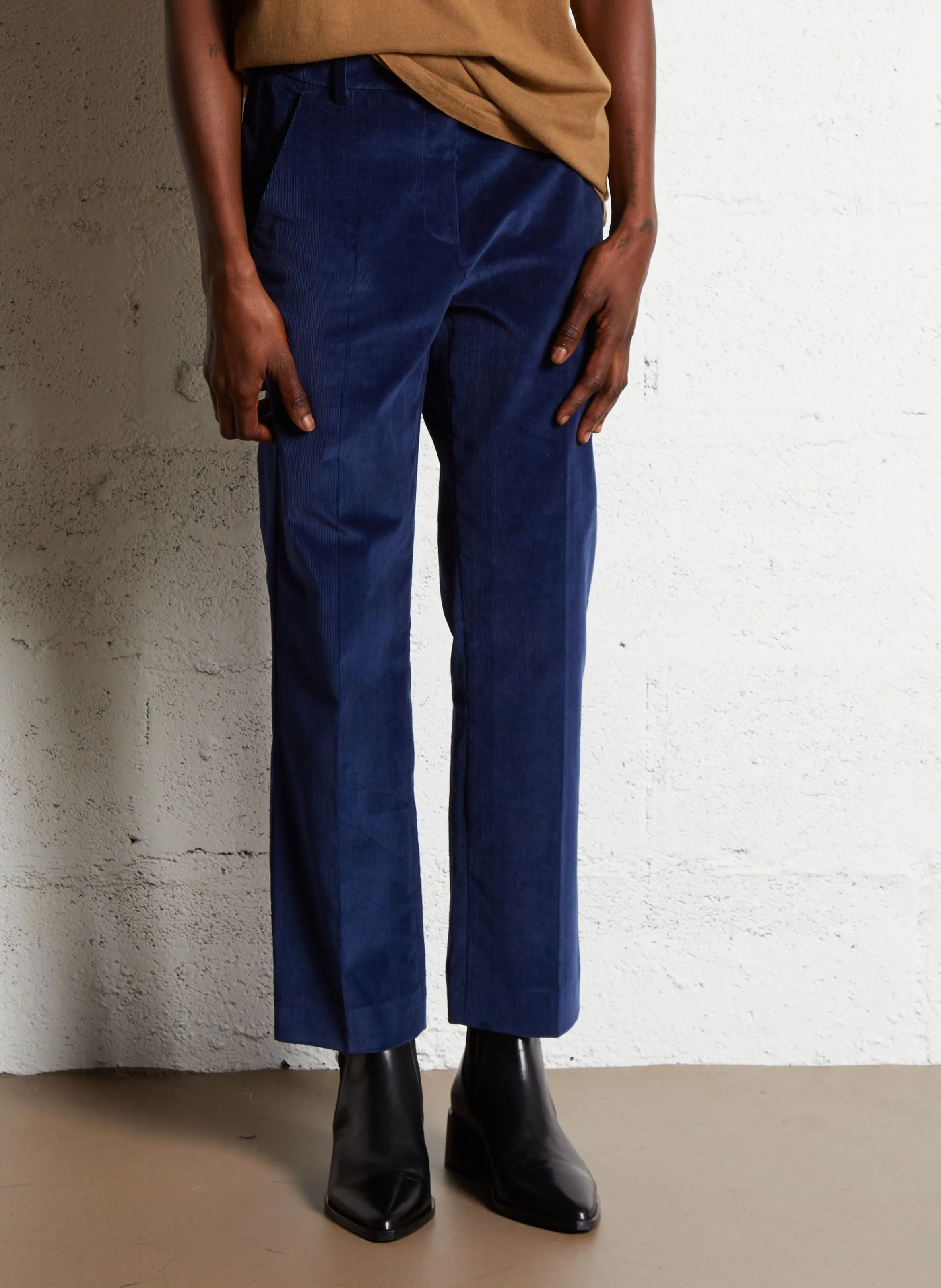 MARRUCA  PANTALóN DE ALGODóN MEZCLADO RECTO EN AZUL