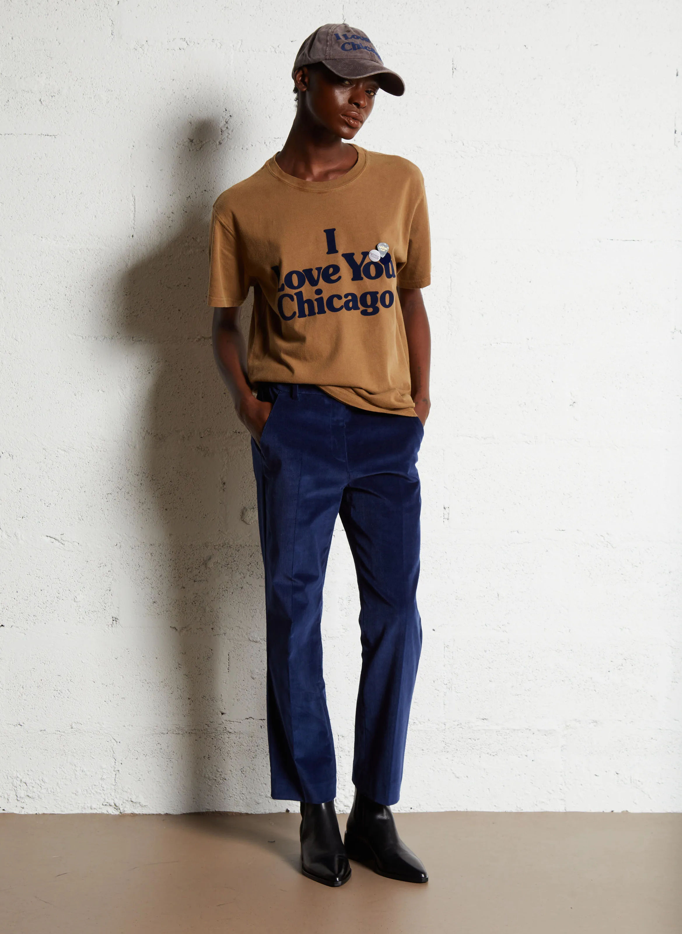 MARRUCA  PANTALóN DE ALGODóN MEZCLADO RECTO EN AZUL