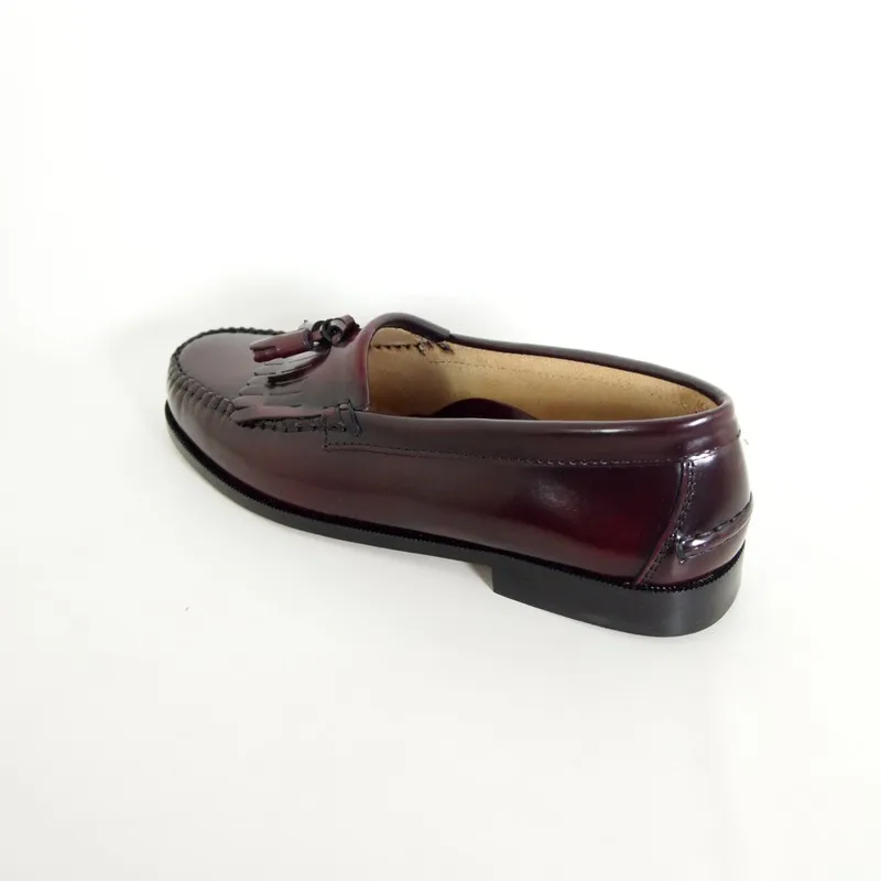 Mocasines de piel Barhuber 4005 para hombre en color burdeos