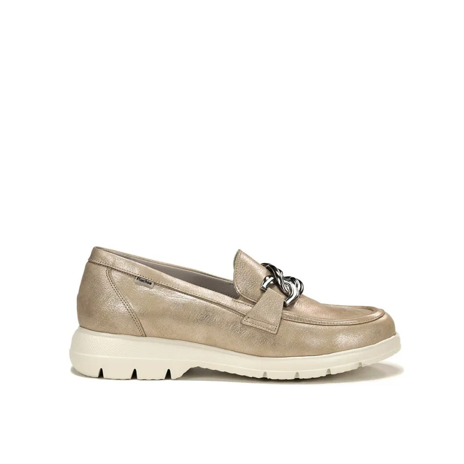 MOCASINES FLUCHOS MUJER PLATINO