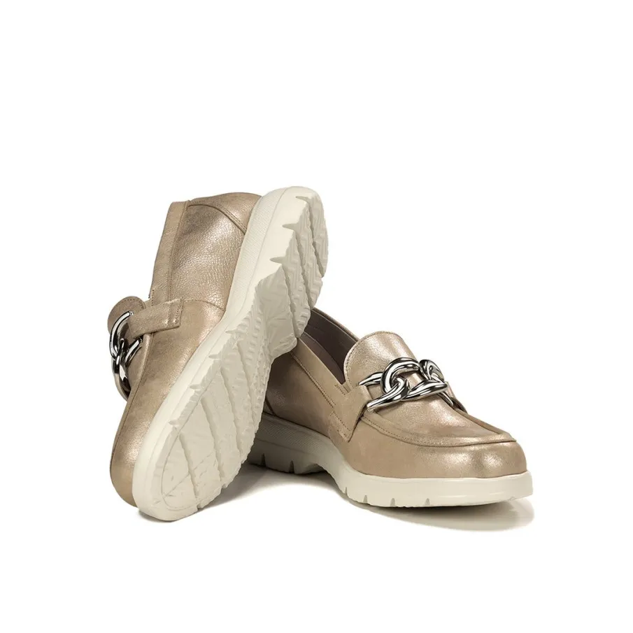 MOCASINES FLUCHOS MUJER PLATINO