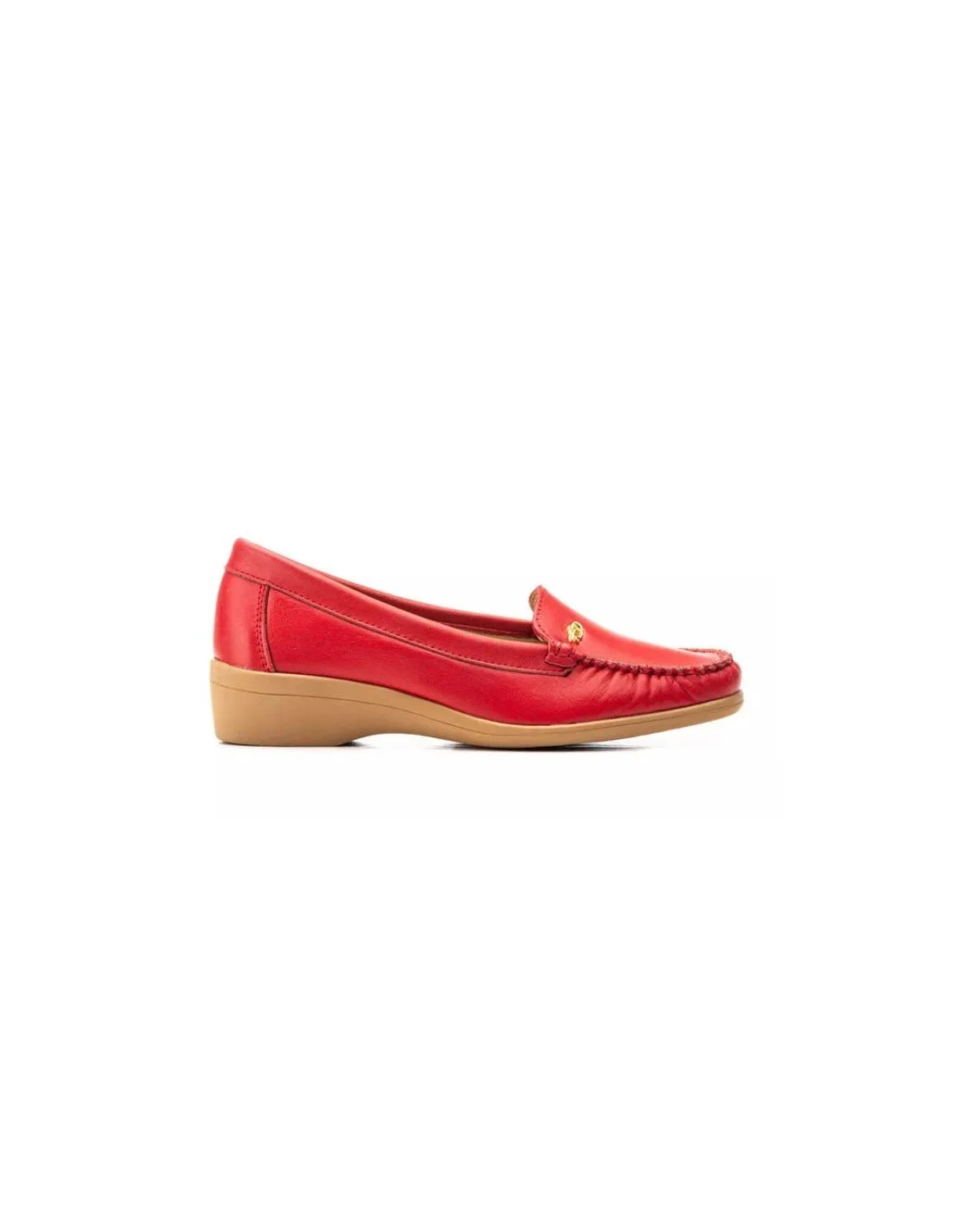 Mocasines Mujer Cómodos Rojo