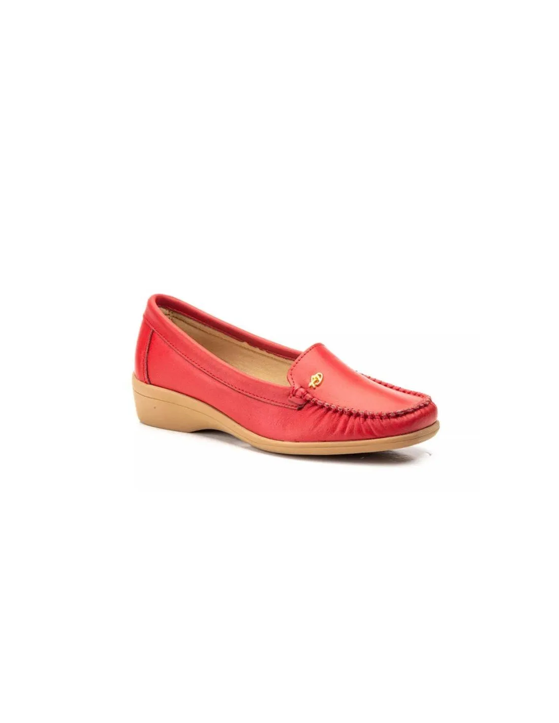 Mocasines Mujer Cómodos Rojo