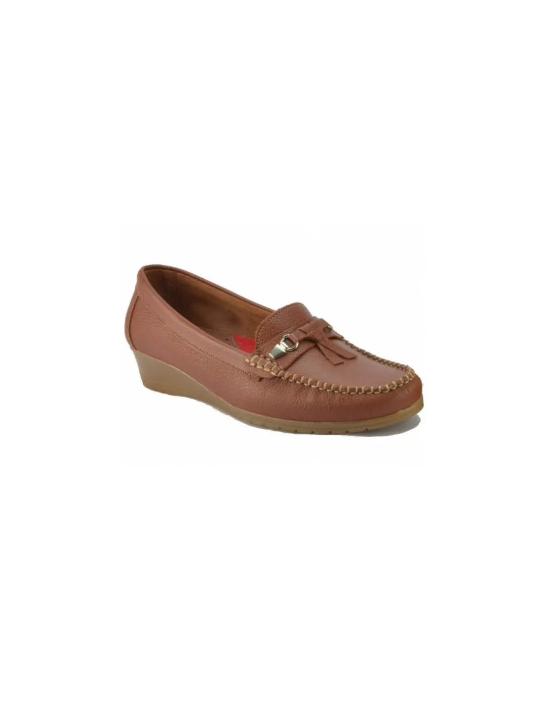 Mocasines mujer piel cuña