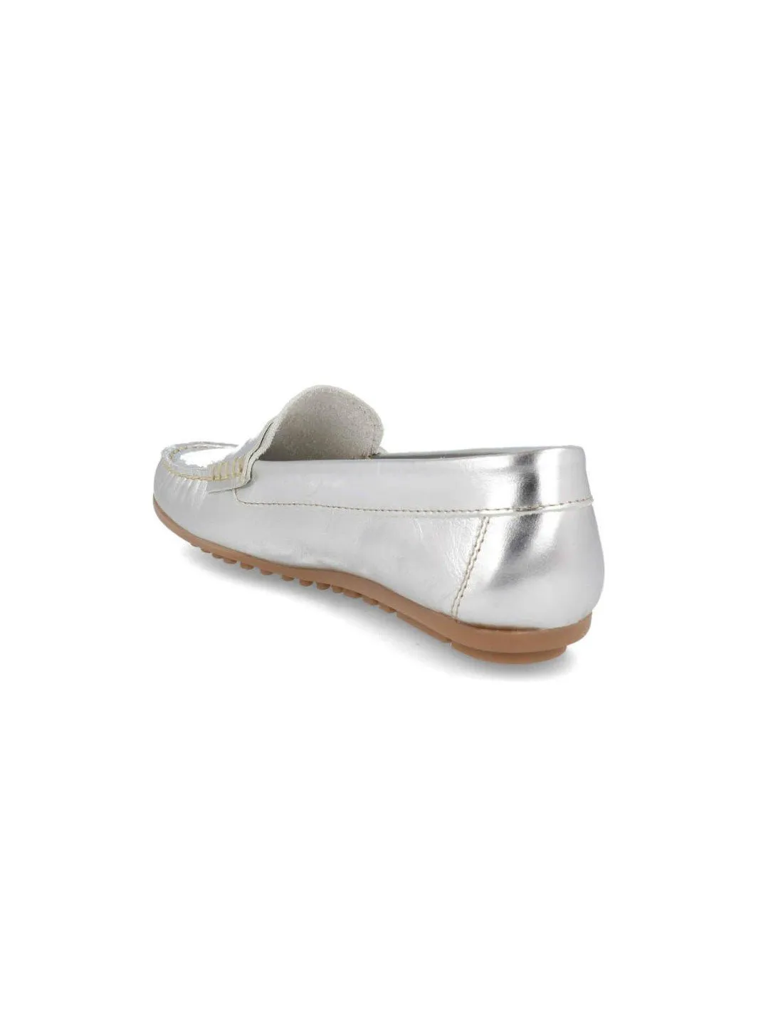 Mocasines piel suave metalizados