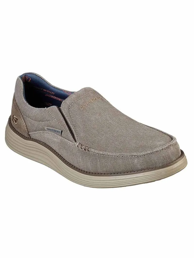 Mocasines Skechers Status 2.0 Mosent 66014 khk caqui
