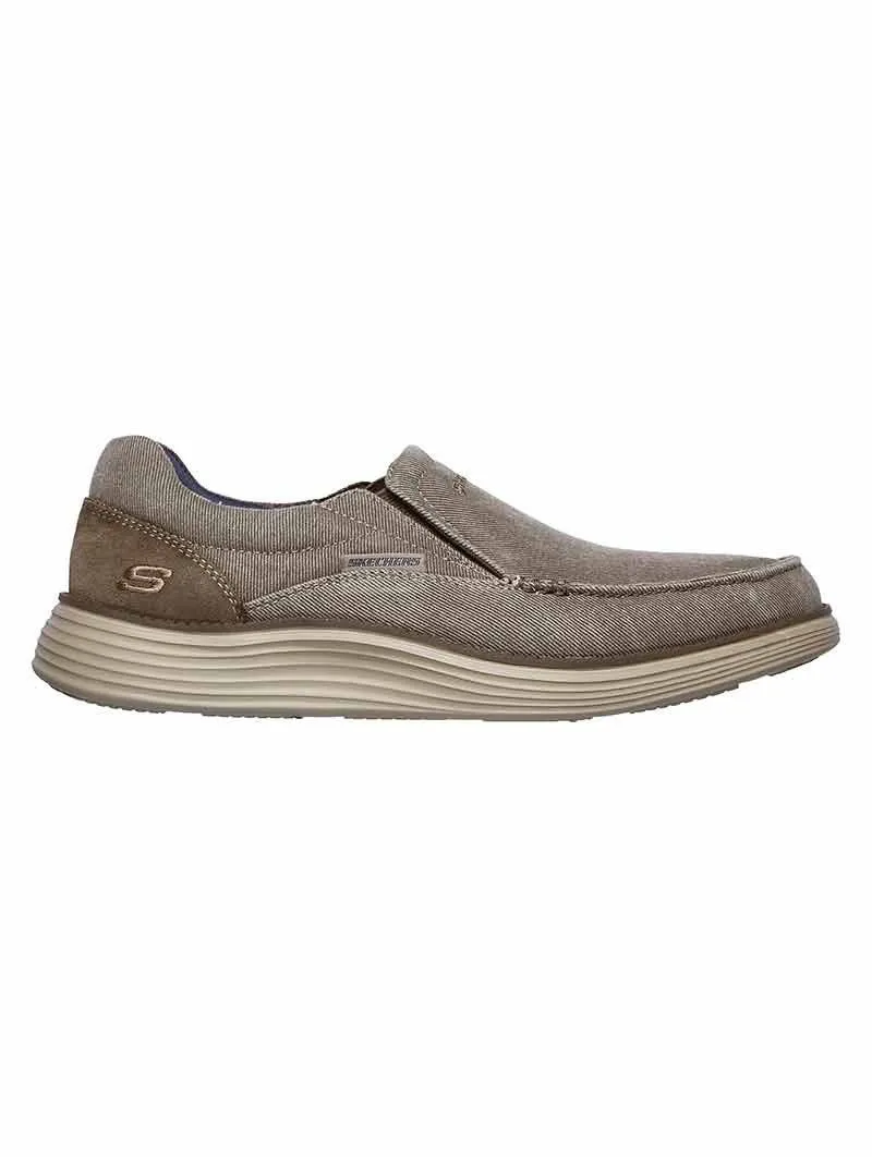 Mocasines Skechers Status 2.0 Mosent 66014 khk caqui