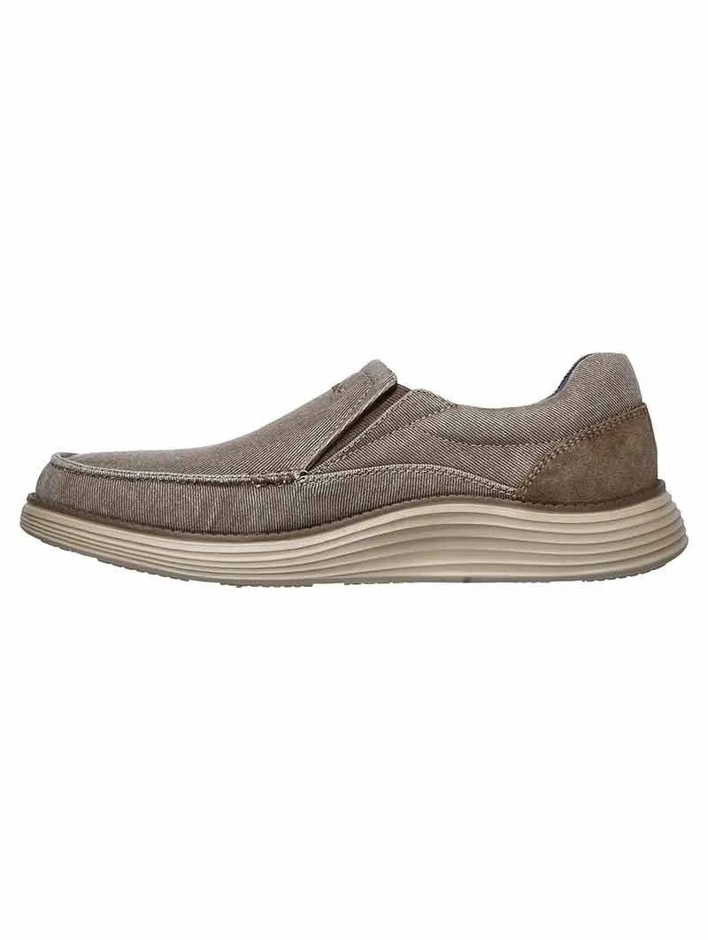 Mocasines Skechers Status 2.0 Mosent 66014 khk caqui