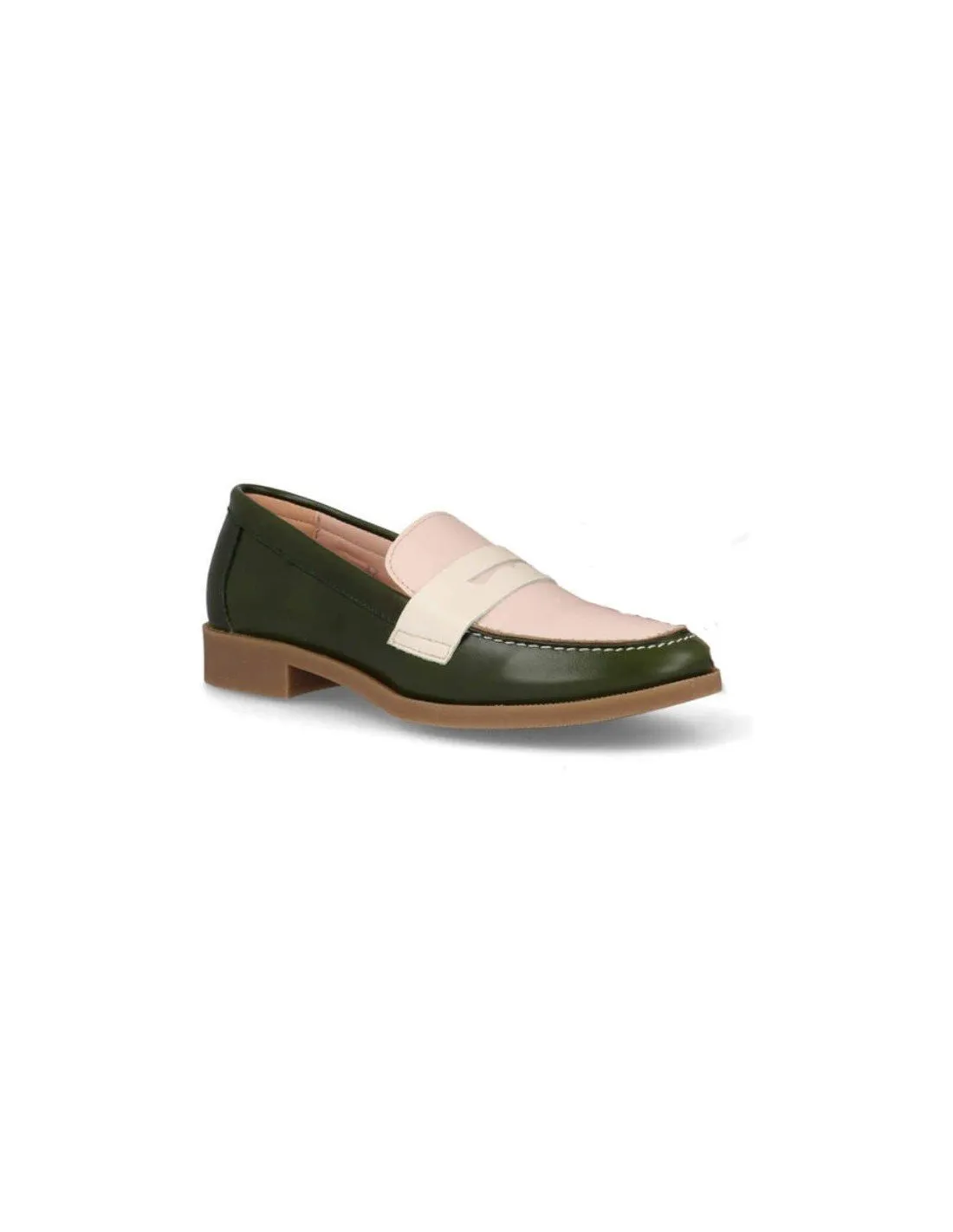 Mocasines tacón mujer piel