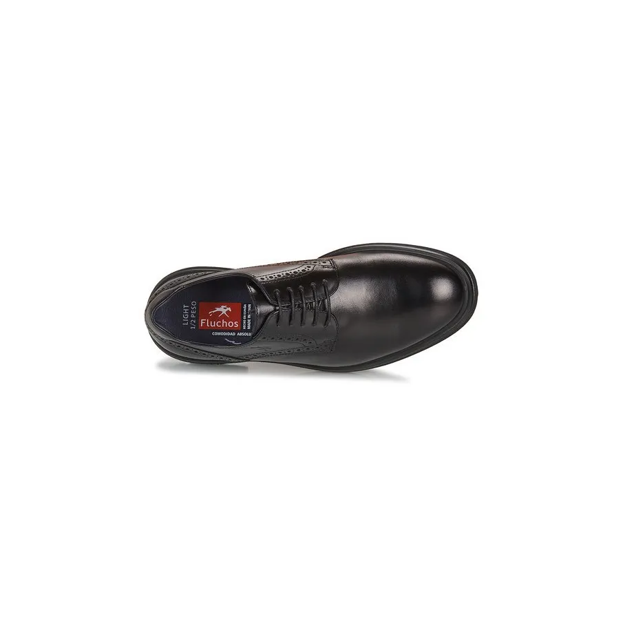 MOCASÍN FLUCHOS HOMBRE BLUCHER NEGRO