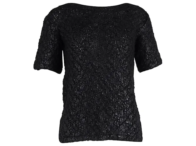 Moncler Top de punto Maglioni Tricot Girocollo en lana negra Negro 