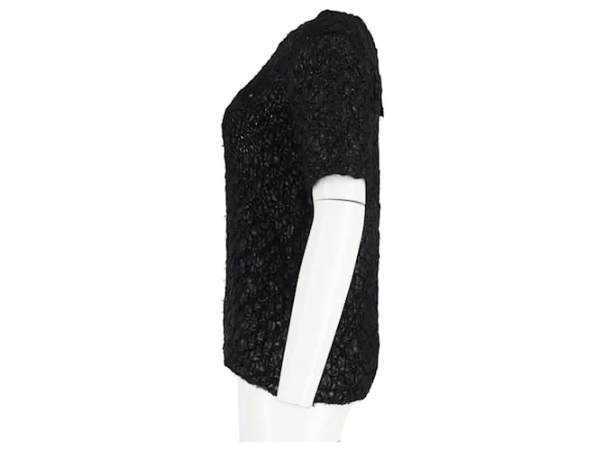 Moncler Top de punto Maglioni Tricot Girocollo en lana negra Negro 