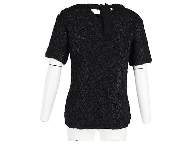 Moncler Top de punto Maglioni Tricot Girocollo en lana negra Negro 