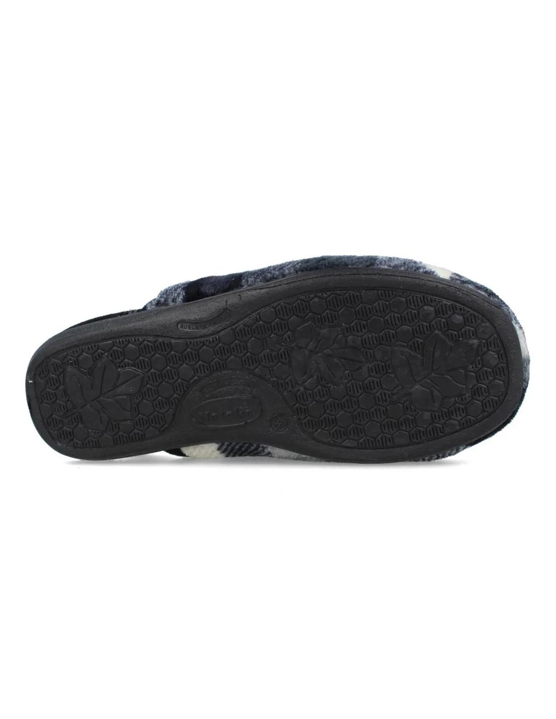 NATALIA  ZAPATILLAS DE CASA CUADROS 5000 NEGRO