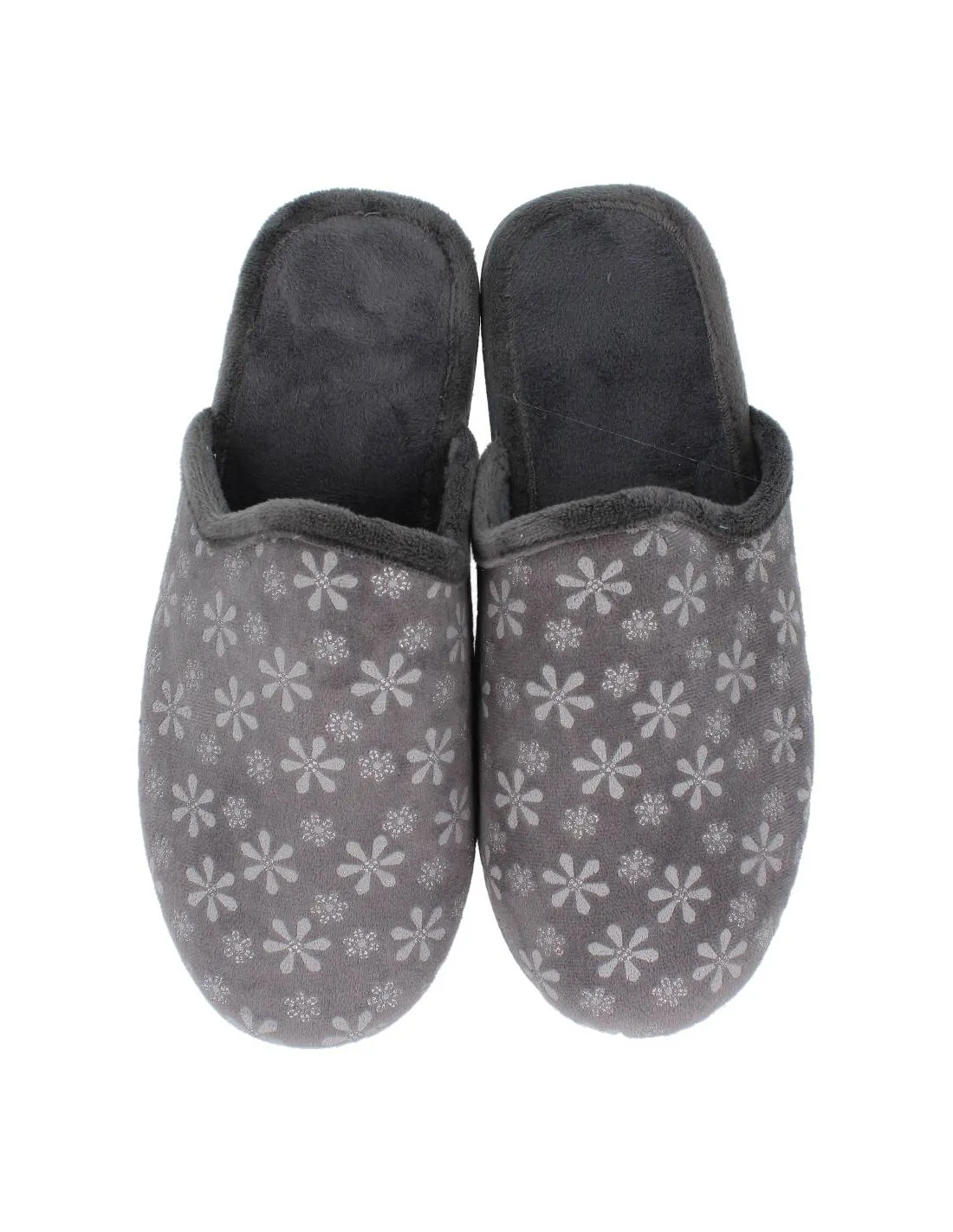 NEVADA  ZAPATILLA CASA MUJER ESTRELLAS GRIS