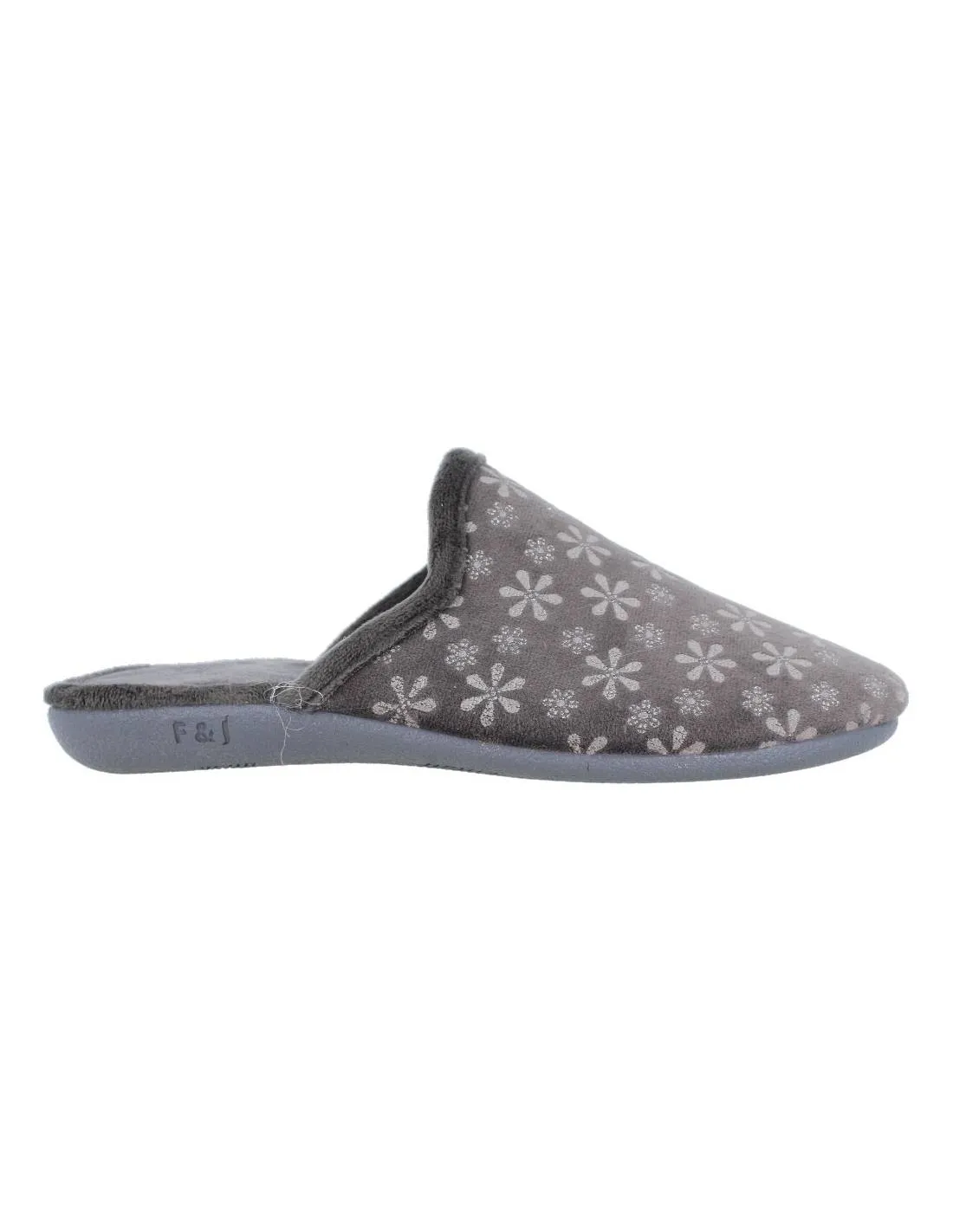 NEVADA  ZAPATILLA CASA MUJER ESTRELLAS GRIS