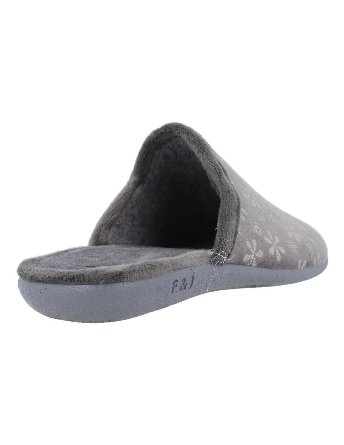 NEVADA  ZAPATILLA CASA MUJER ESTRELLAS GRIS