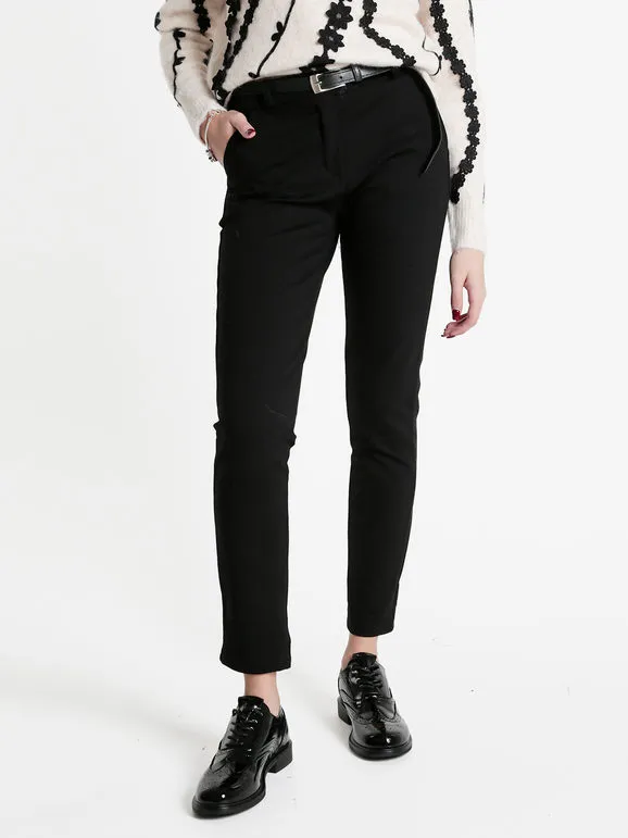 New Gj Pantalón de mujer con cinturón.