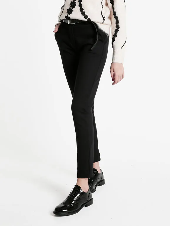 New Gj Pantalón de mujer con cinturón.