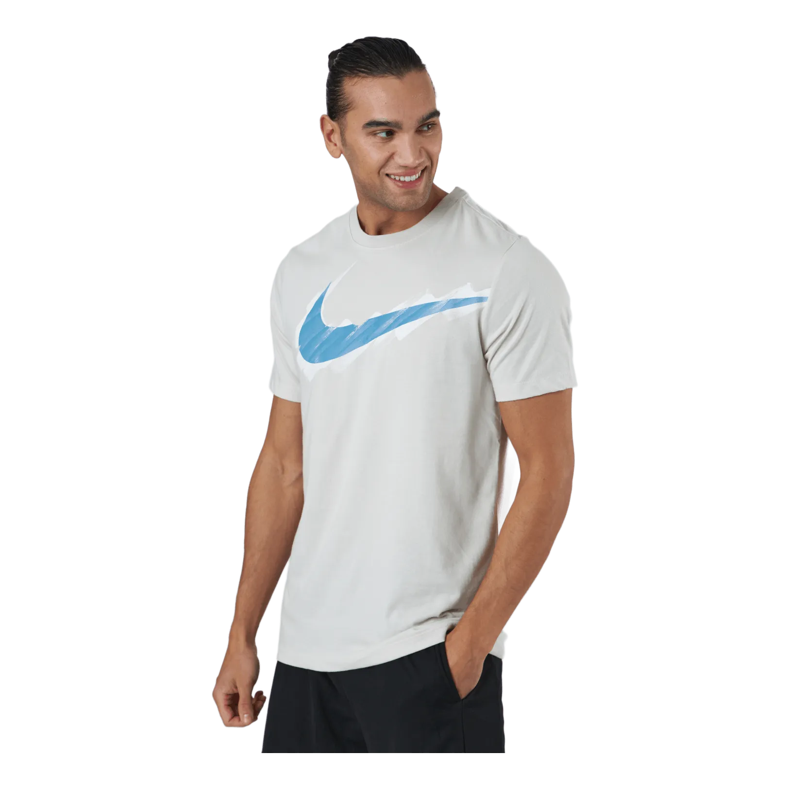NIKE DRIFIT MEN'S LOGO TRAINING T LIGHT BONE
