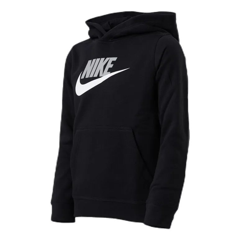 Nike Sportswear Club Fleece Big Kids’ Pullover Hoodie BLACK/LT SMOKE GREY