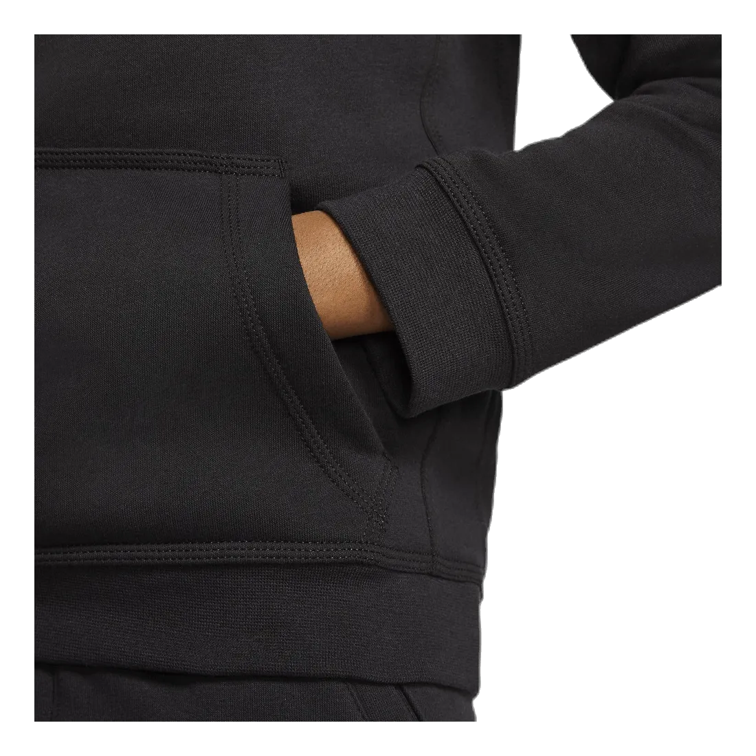 Nike Sportswear Club Fleece Big Kids’ Pullover Hoodie BLACK/LT SMOKE GREY