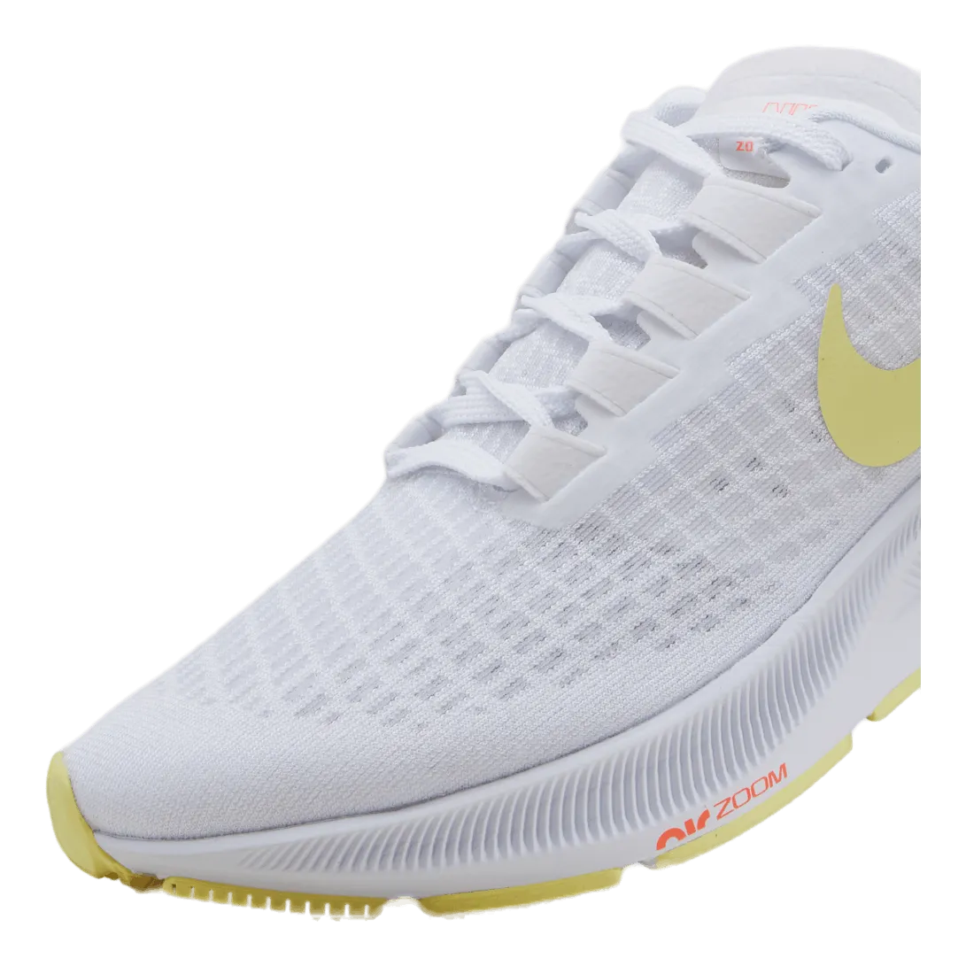 NIKE WMNS AIR ZOOM PEGASUS 37 WHITE/LT ZITRONBRIGHT MANGO
