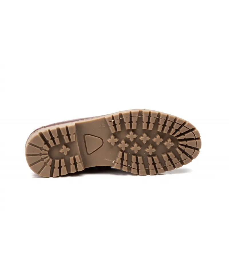 Náuticos Hombre Piel Pull Marrón Cordones Ibérico
