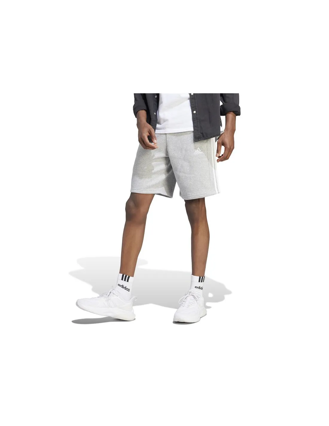 Pantalones adidas Essentials 3 Bandas Hombre Gris