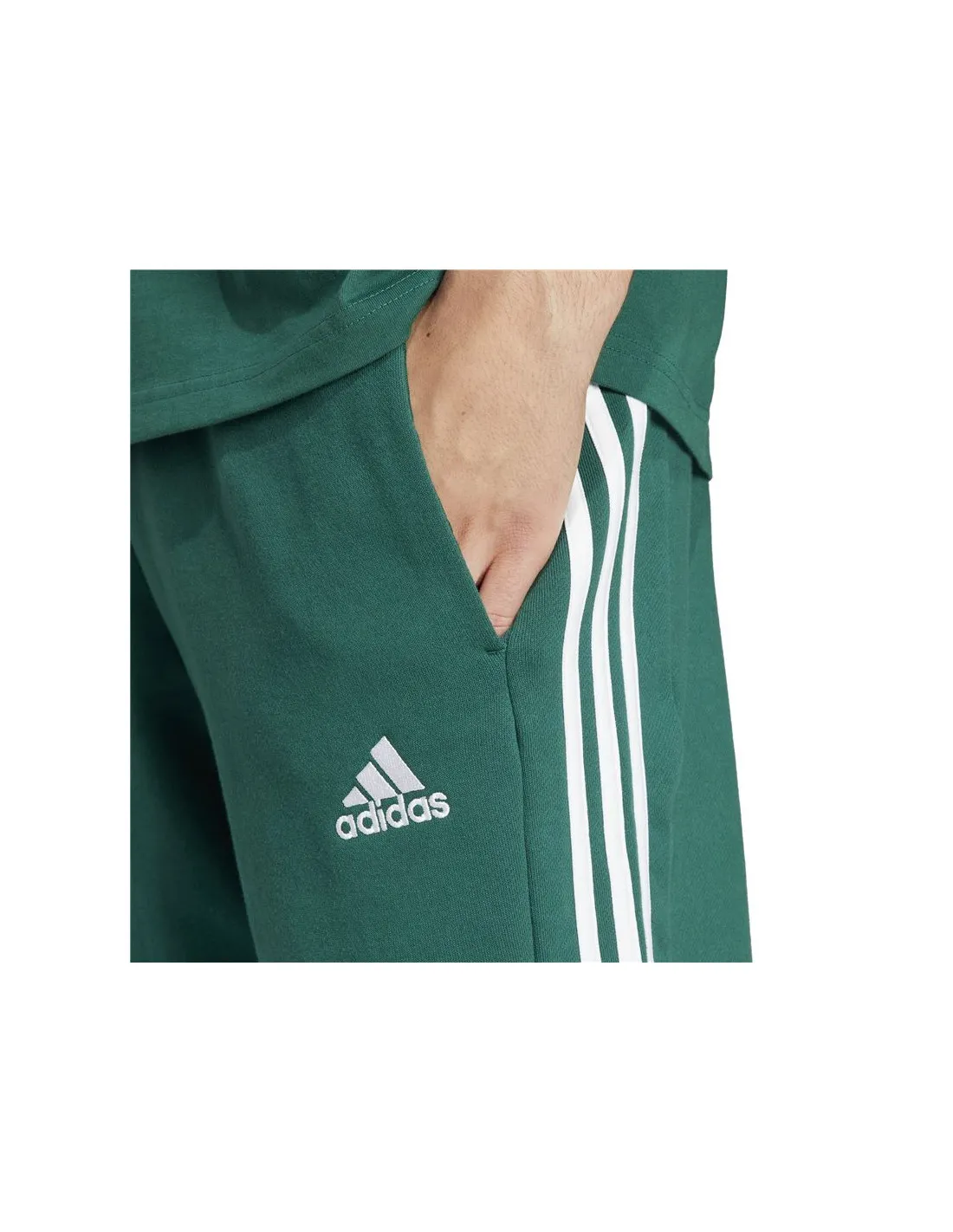 Pantalones adidas Essentials French Terry 3 Bandas Hombre Verde
