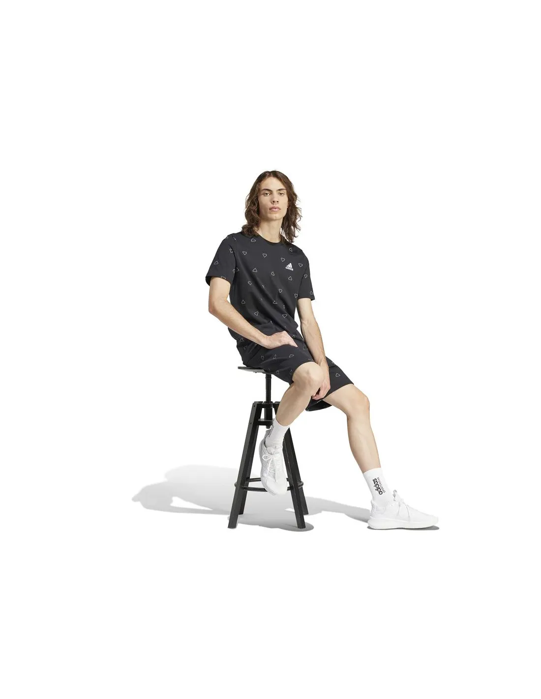 Pantalones adidas Essentials Monogram Hombre Negro