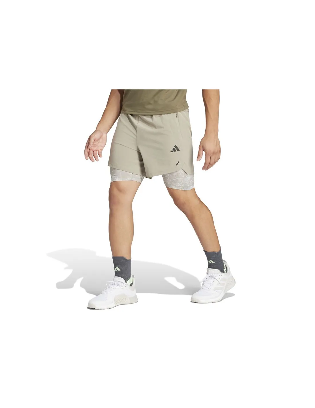 Pantalones de Fitness adidas Essentials Workout 2in1 Hombre Gris