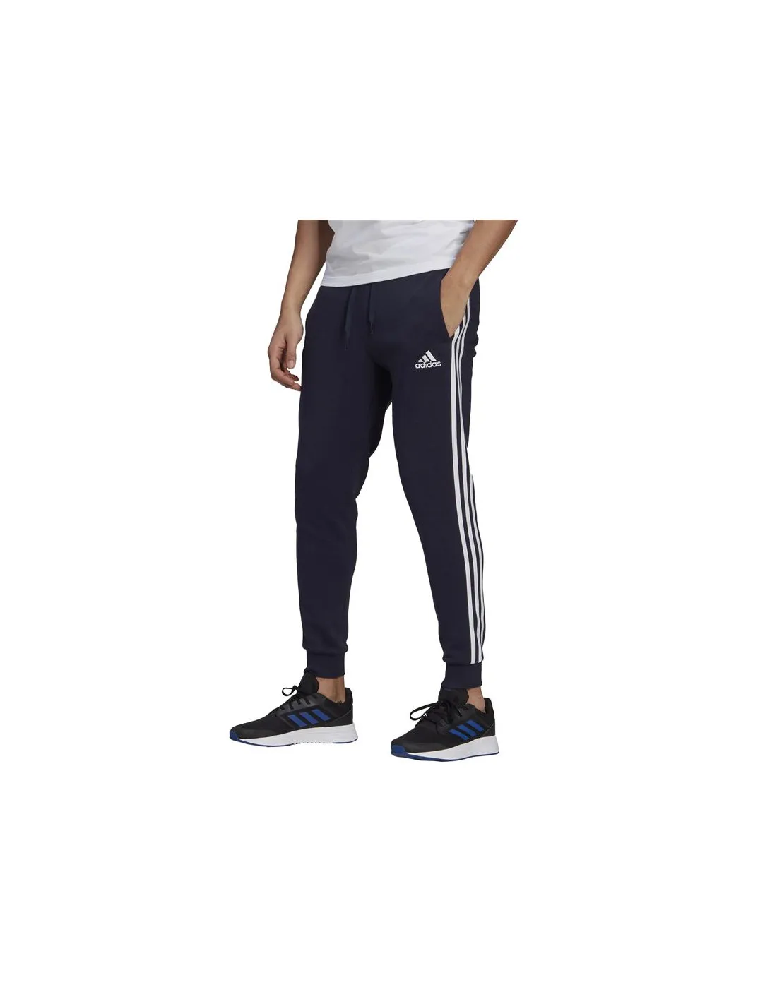 Pantalones largos adidas Essentials Fleece Fitted 3 Bandas M Legend Ink