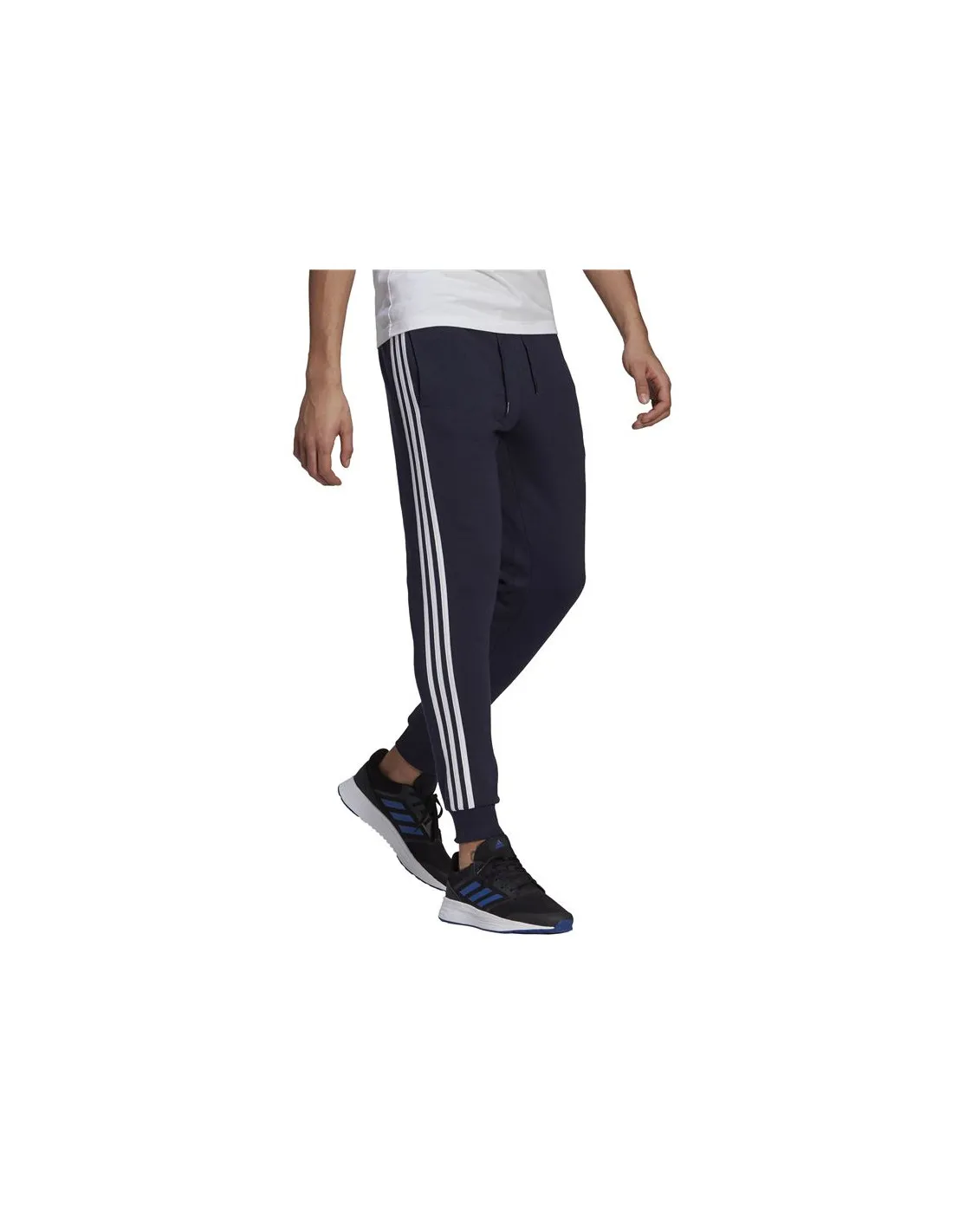 Pantalones largos adidas Essentials Fleece Fitted 3 Bandas M Legend Ink