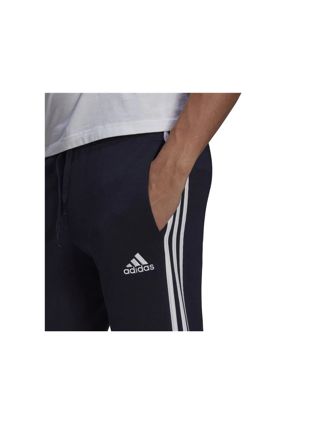 Pantalones largos adidas Essentials Fleece Fitted 3 Bandas M Legend Ink