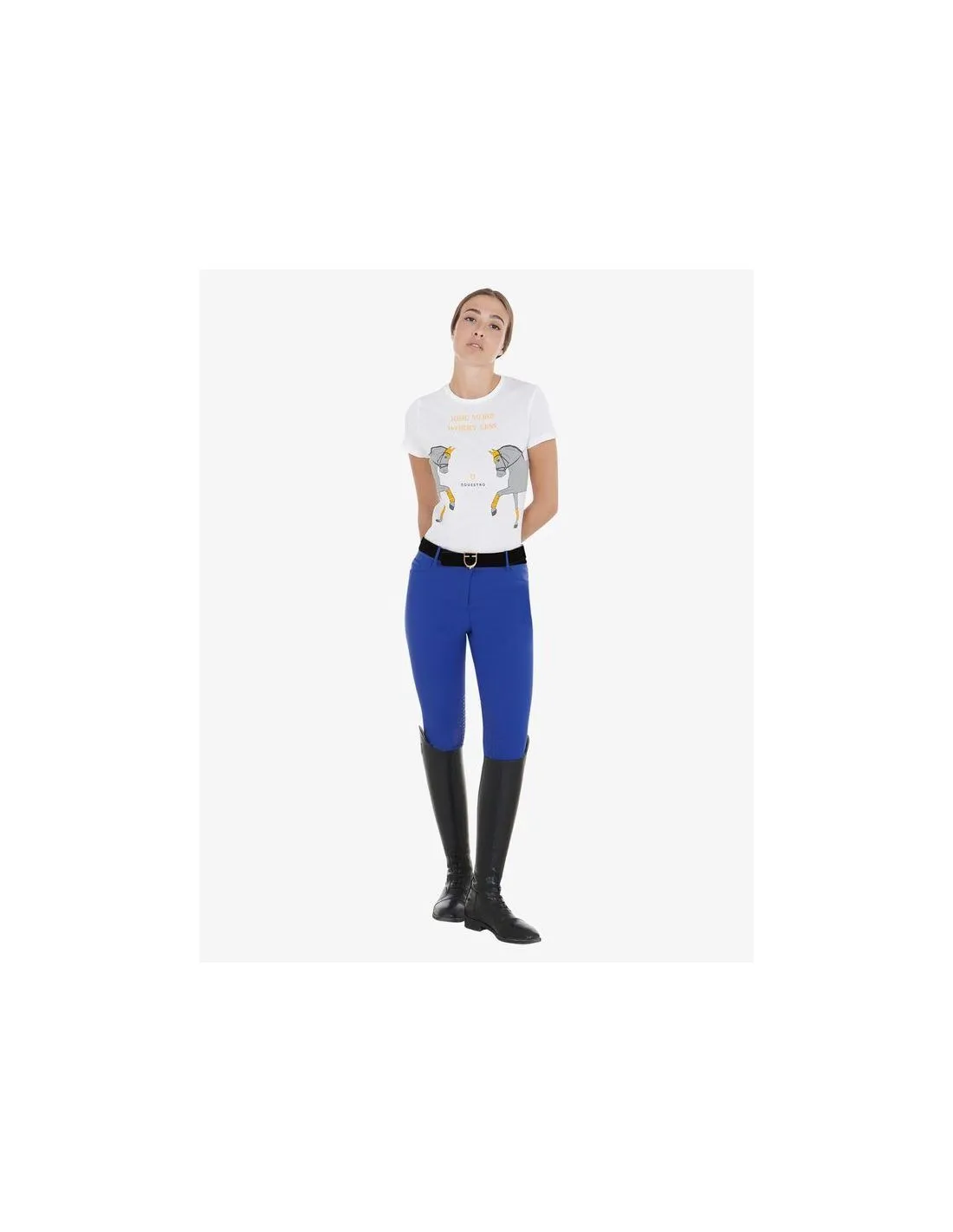PANTALÓN DE MUJER GRIP SLIM FIT CON LOGO EQUESTRO