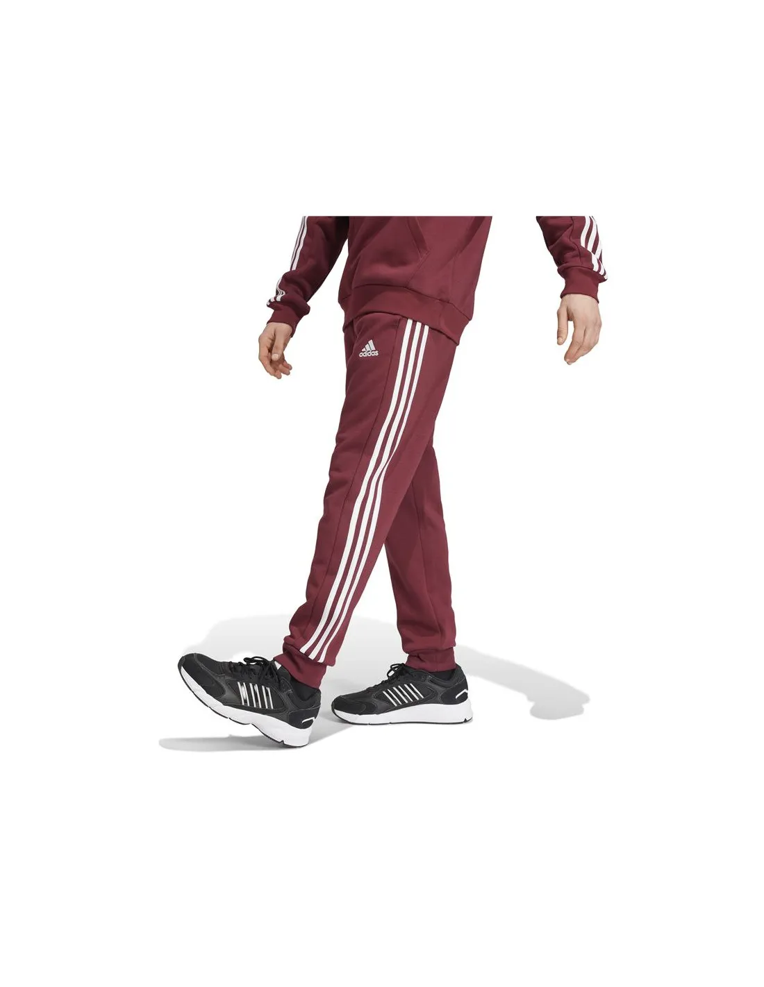 PANTALóN ADIDAS ESSENTIALS FLEECE TAPERED CUFF 3STRIPES HOMBRE ROJO