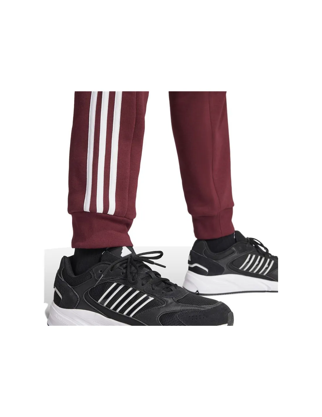 PANTALóN ADIDAS ESSENTIALS FLEECE TAPERED CUFF 3STRIPES HOMBRE ROJO